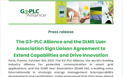 The G3-PLC Alliance and the DLMS User Association Sign Liaison Agreement to Extend Capabilities and Drive Innovation